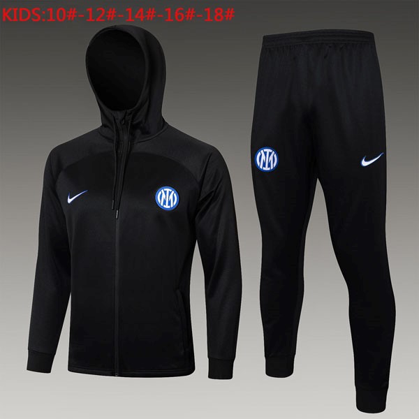 Kinder Hoodies Inter Milan 2024-2025 Schwarz